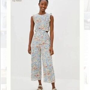 Anthropologie Adeline Rae Violetta eyelet jumpsuit size Medium